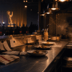 A professional kitchen at night bathed in dramatic lighting, representing the finale of a prestige TV show entering the Emmy Awards race