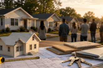 Affordable homes and small houses representing disappearing housing affordability