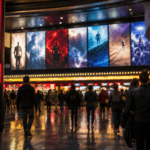 Movie theater marquee representing the rise of franchise films, superhero movies, and animated reboots in 2026
