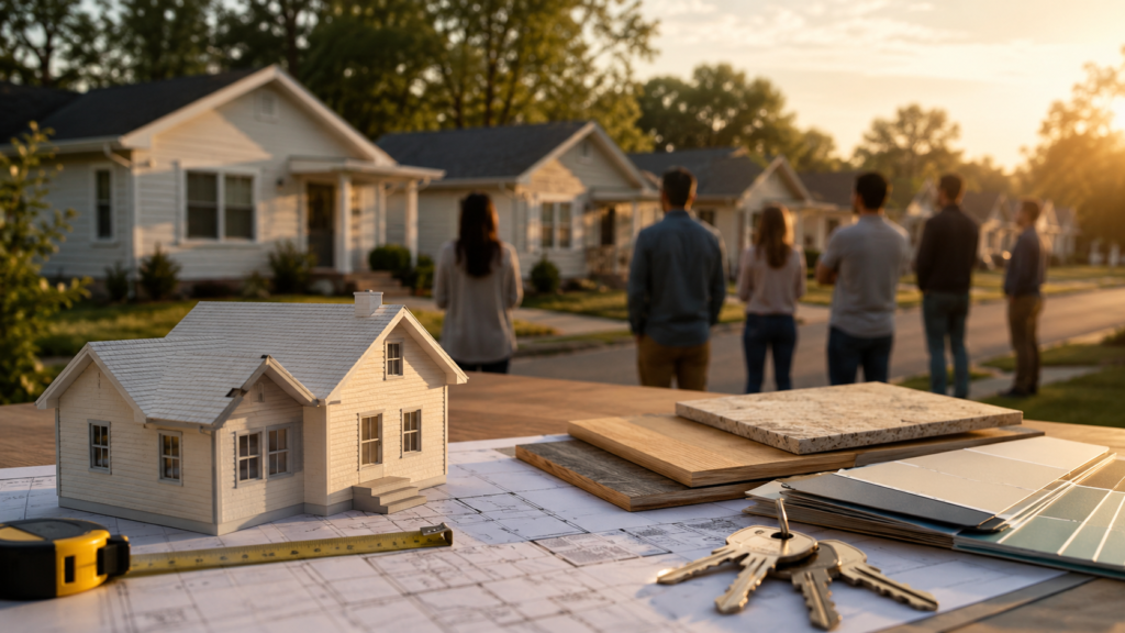 Affordable homes and small houses representing disappearing housing affordability