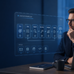 AI agents workflow showing automation, digital tools, and human oversight in 2026