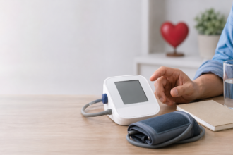 High blood pressure check showing hypertension risk and heart health