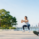 Exercise routine showing walking, strength training and cardio fitness