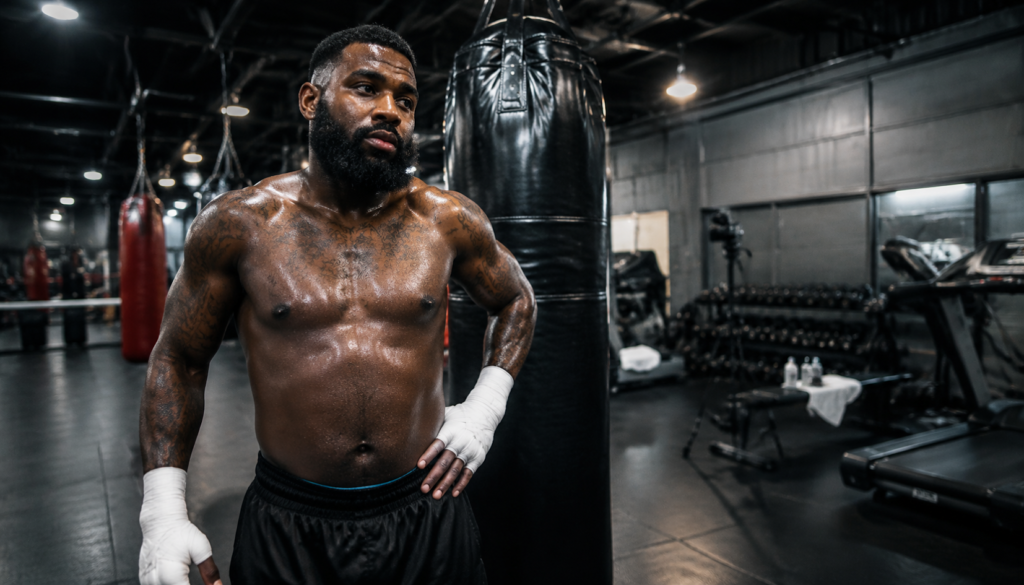 Adrien Broner training during his 45-day fitness livestream