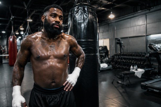 Adrien Broner training during his 45-day fitness livestream