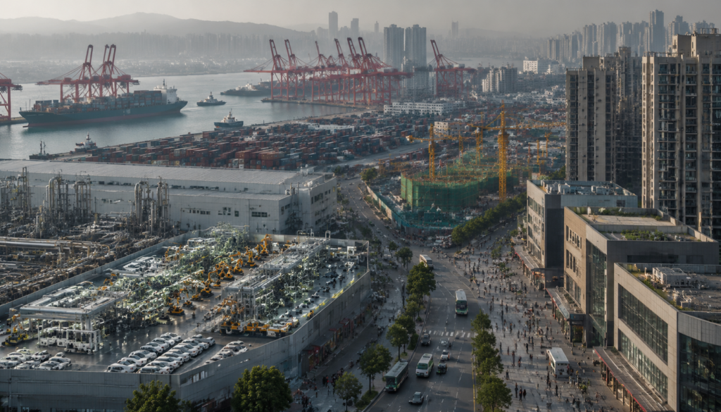 China economy slowdown as exports rise and domestic demand weakens