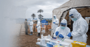 Health workers responding to the 2026 Ebola outbreak in the Democratic Republic of the Congo