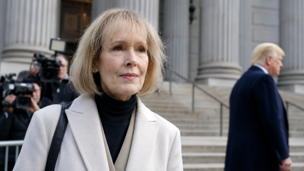 E. Jean Carroll after receiving $5.6 million in Trump civil case