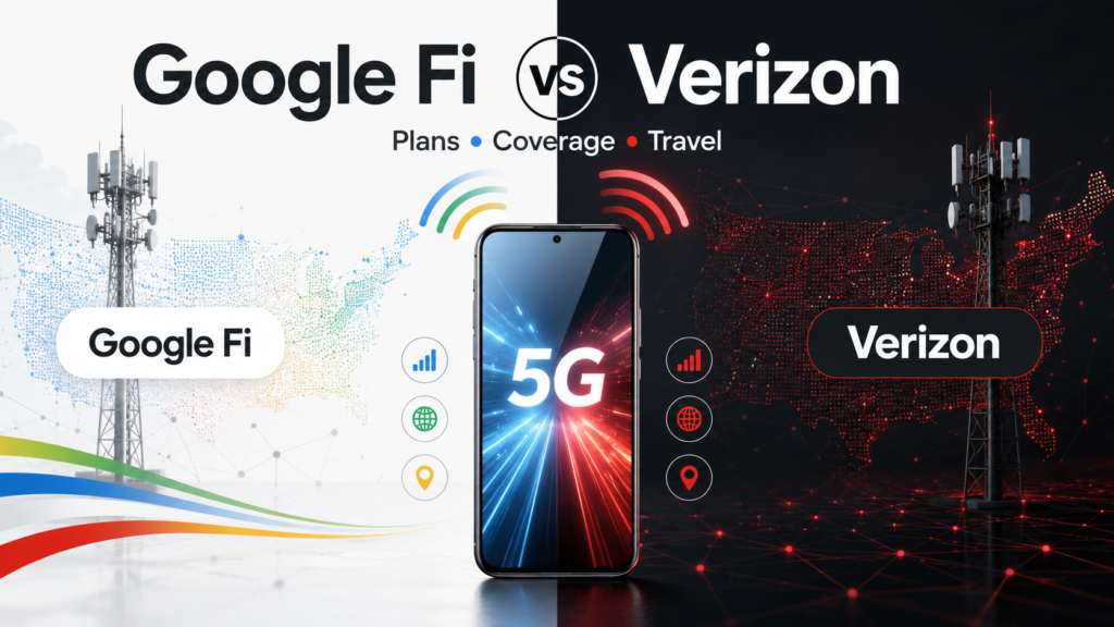 Google Fi vs Verizon plans, coverage, hotspot and international travel comparison