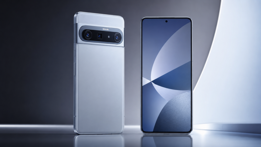 Google Pixel 11 smartphone displayed ahead of its August 2026 launch