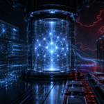Abstract illustration representing a large-scale AI language model with interconnected neural network nodes