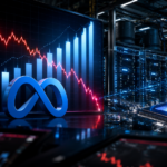 Meta stock chart falling after Q2 2026 earnings despite strong revenue growth