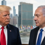 Donald Trump and Benjamin Netanyahu amid debate over whether NYC can enforce the ICC arrest warrant