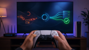 PlayStation 5 controller during the resolved PlayStation Network outage