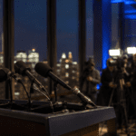Editorial image representing Zohran Mamdani’s New York primary wins and the Democratic Party debate over progressive politics.