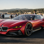BMW M Concept Neue Klasse electric performance concept car displayed for its North American debut at Monterey Car Week