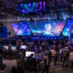Gamescom event hall and stage at Koelnmesse in Cologne