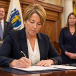 Massachusetts Gov. Maura Healey signs H.5595 abortion law in 2026