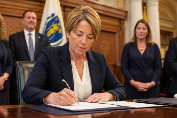 Massachusetts Gov. Maura Healey signs H.5595 abortion law in 2026
