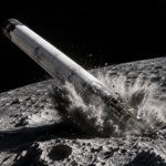 SpaceX Falcon 9 rocket stage crashing into the Moon